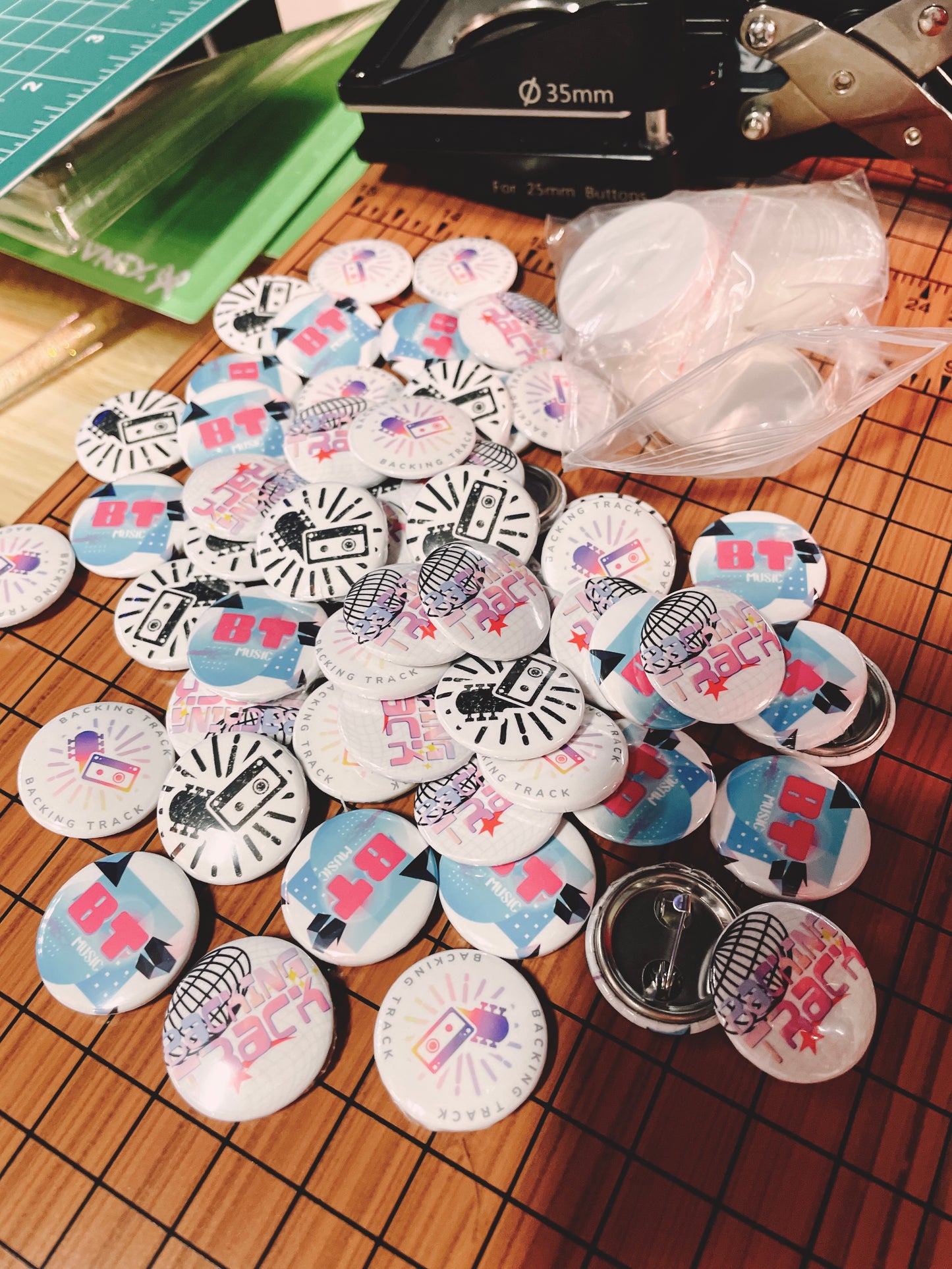 Backing Track Button Pin Bundle (4)