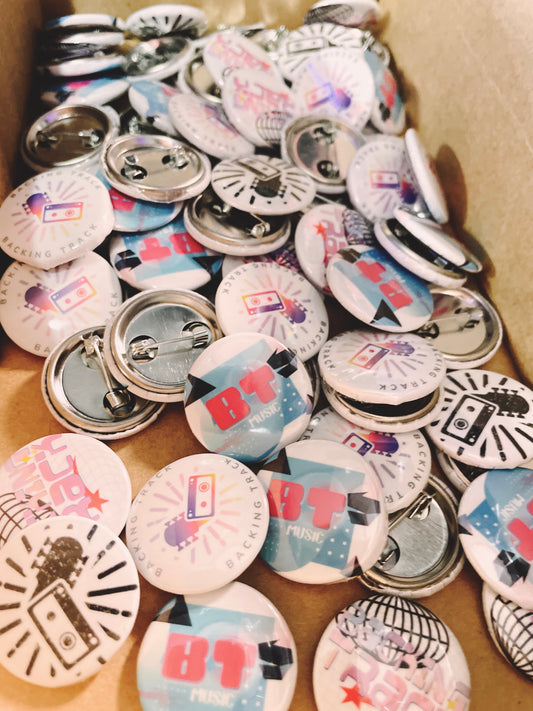 Backing Track Button Pin Bundle (4)