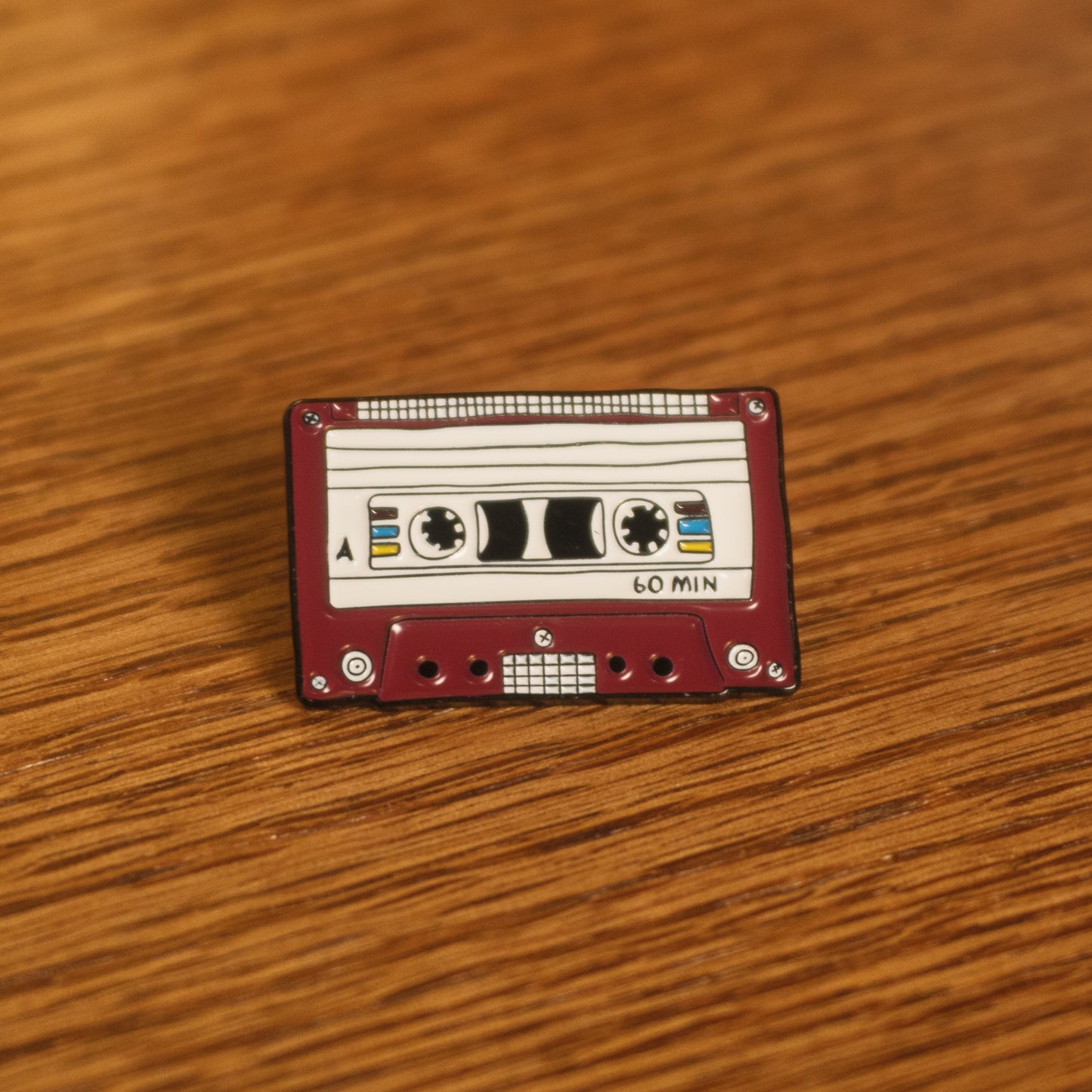 Red Cassette Tape Pin
