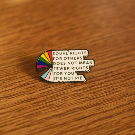 "Equal Rights" rainbow pin