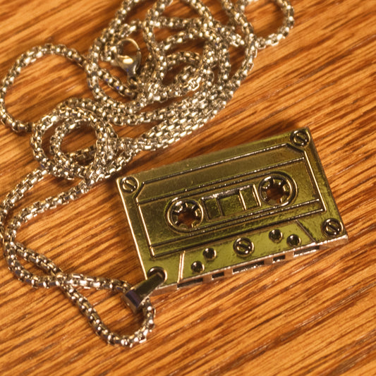 Cassette tape necklace