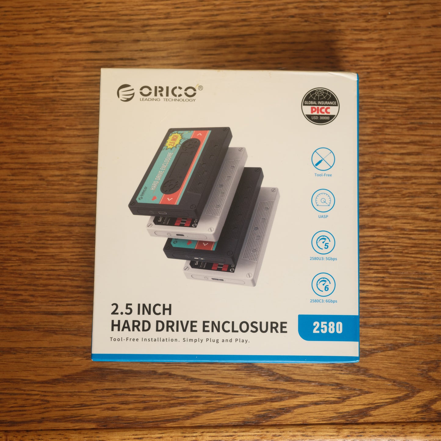 Orico 2.5" HDD/SSD Enclosure - Cassette Tape