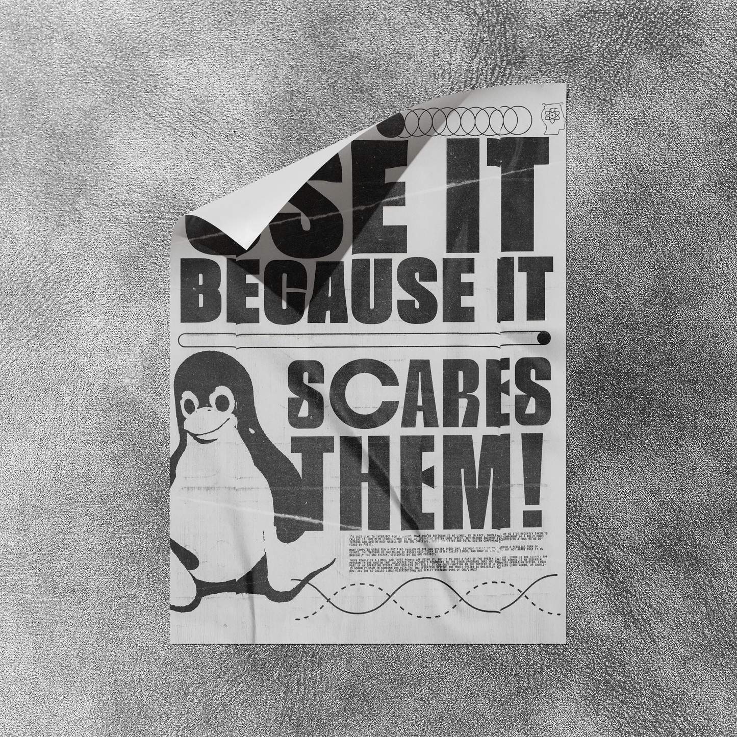 "Use it / Scare them" Linux Poster Print