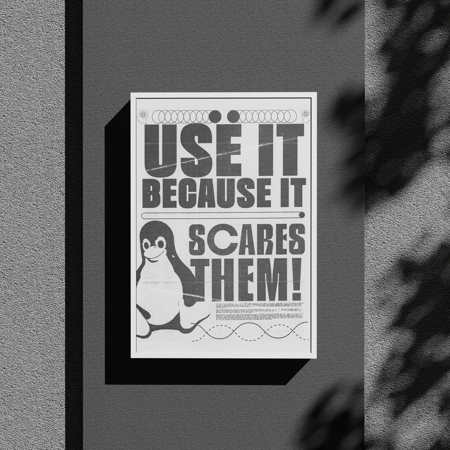 "Use it / Scare them" Linux Poster Print